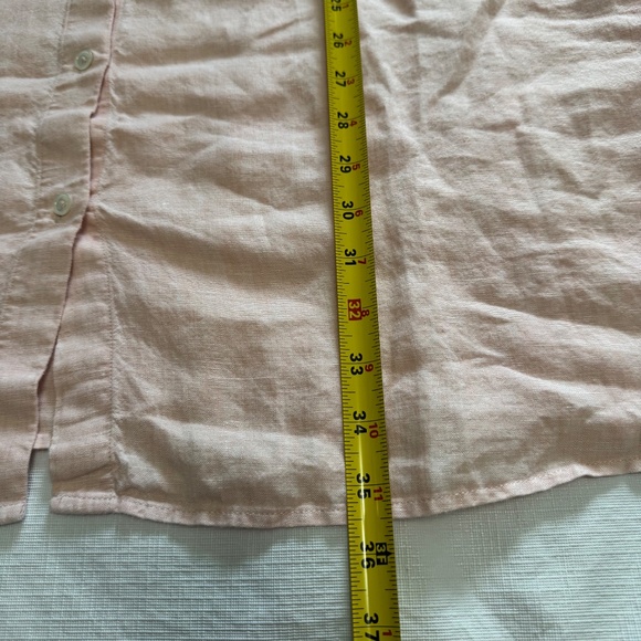 Aritzia Wilfred Linen Aperitif Button Down Shift Mini Dress SZ Large - Picture 5 of 5